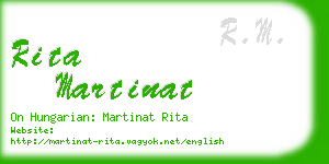 rita martinat business card